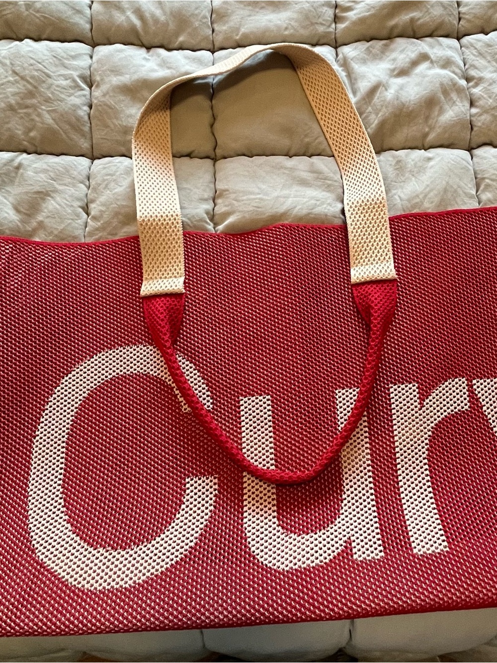 Curves By Sean Brown Scarlet Perforated Tote Bag